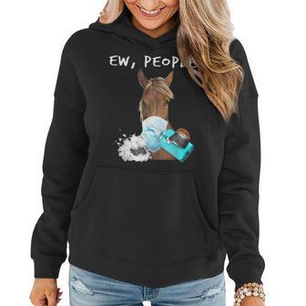 Horse Ew People Horse Wearing A Face Mask Women Hoodie | Mazezy