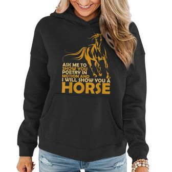 Horses Are Poetry In Motion Women Hoodie | Mazezy