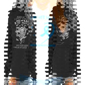 I Am Her Voice I Wear Blue For My Daughter Autism Awareness Women Hoodie | Mazezy