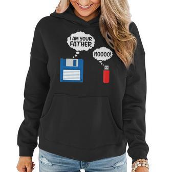 I Am Your Father Fun Usb Floppy Disk It Computer Geek Nerds Women Hoodie - Seseable
