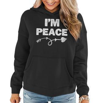I Come In Peace - Im Peace Apparels Funny Couples Matching Women Hoodie Graphic Print Hooded Sweatshirt - Thegiftio UK