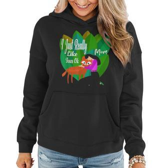 I Just Really Like Foxes Funny Mom Lover Mother Day Gift Women Hoodie - Seseable