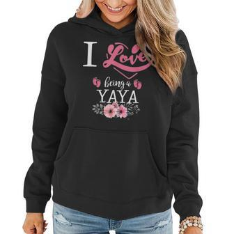 I Love Being A Yaya Flower Gifts For Mom Women Women Hoodie - Seseable