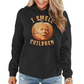 I-Smell-Children Anti-Joe Biden Funny Witches Halloween 2022 Women Hoodie Graphic Print Hooded Sweatshirt - Thegiftio UK
