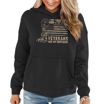 I Took A Dna Test God Is My Father Veterans Are My Brother Women Hoodie - Seseable