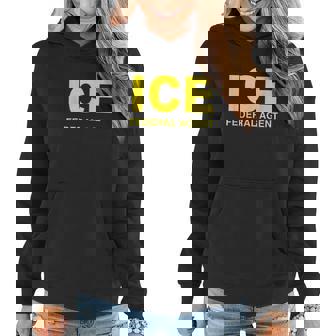 Ice Halloween Costume Federal Agent Police Immigration Women Hoodie Graphic Print Hooded Sweatshirt - Thegiftio