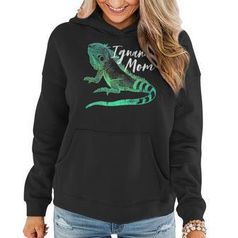 Iguana Mom Reptile Exotic Pet Owner Girl Retro Animal Lover Women Hoodie - Seseable
