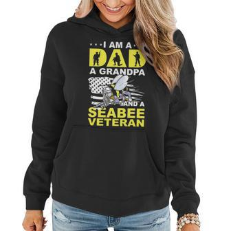 Im A Dad A Grandpa And Navy Seabee Veteran Gift Women Hoodie - Seseable