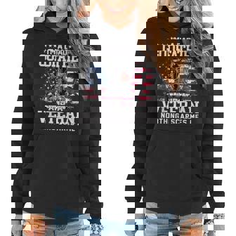 Im A Dad Godfather And A Veteran Us Flag Funny Fathers Day Women Hoodie - Thegiftio UK