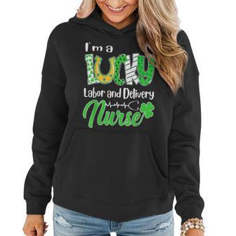 Im A Lucky Labor And Delivery Nurse St Patricks Day Women Hoodie - Thegiftio UK