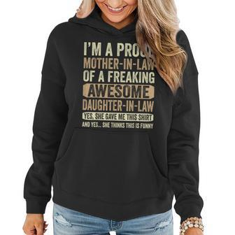 Im A Proud Mother In Law Funny From Daughter In Law Women Hoodie - Thegiftio UK