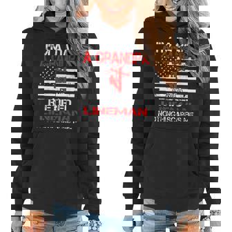 Im Dad Grandpa Retired Lineman Nothing Scares Me Women Hoodie | Mazezy