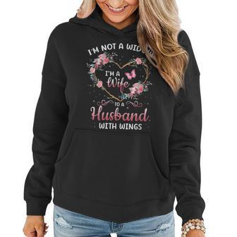 Im Not A Widow Im A Wife To A Husband With Wings Women Hoodie | Mazezy