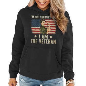 Im Not Veterans Wife Im Veteran Veterans Day Gift Gift For Womens Women Hoodie | Mazezy