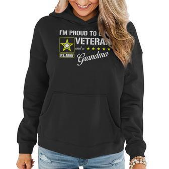 Im Proud To Be An Army Veteran And A Grandma Pride Women Hoodie | Mazezy