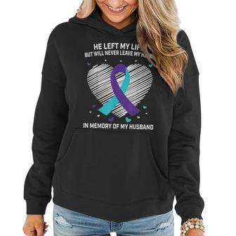In Memory Of Husband Suicide Awareness Prevention Wife Women Women Hoodie - Seseable
