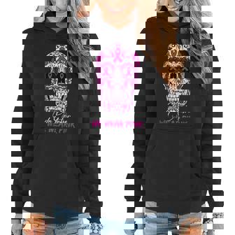 In October We Wear Pink Sugar Skull Breast Cancer Awareness Women Hoodie Graphic Print Hooded Sweatshirt - Thegiftio