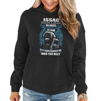 Issac Name Gift Issac And A Mad Man In Him Women Hoodie - Seseable