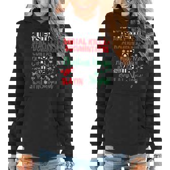 Its Either Serial Killer Documentaries Or Christmas Movie Women Hoodie Graphic Print Hooded Sweatshirt - Thegiftio