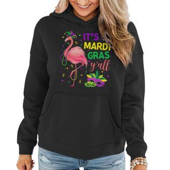 Its Mardi Gras Yall Flamingo Jester Kids Girls Women Women Hoodie - Seseable