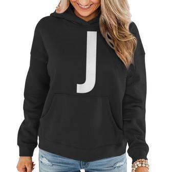 J Buchstabe Zahl Symbol Alphabet Initiale Frauen Hoodie - Seseable