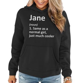Jane Definition Personalized Name Funny Birthday Gift Idea Women Hoodie Graphic Print Hooded Sweatshirt - Thegiftio UK
