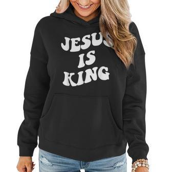 Jesus Is King Aesthetic Trendy Women Hoodie | Mazezy