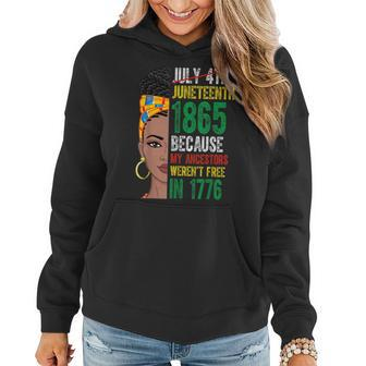 July 4Th Black History Month Junenth 1865 African Women Women Hoodie - Seseable