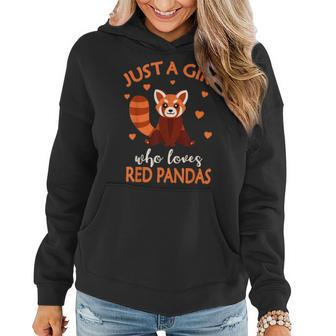 Just A Girl Who Loves Red Pandas Red Panda Girls Kids Women Hoodie | Mazezy