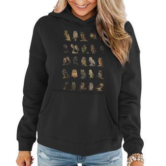 Know Your Owls Owl Chart Gifts For Owl Lovers Women Hoodie - Seseable
