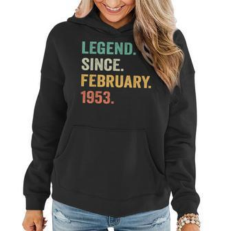 Legend Since February 1953 70Th Bday Gifts 70 Years Old Men Women Hoodie - Seseable