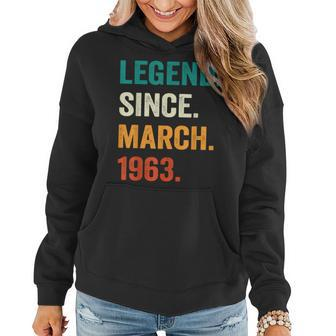 Legend Since March 1963 60Th Birthday Gifts 60 Years Old Men Women Hoodie - Seseable