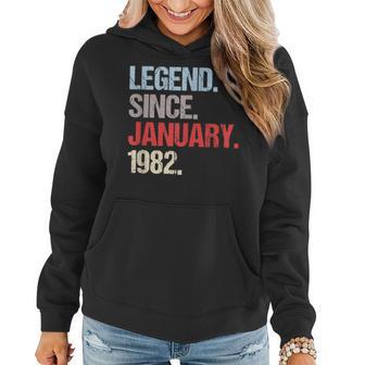 Legende Seit Januar 1982 Jahrgang Geburtstag Frauen Hoodie - Seseable