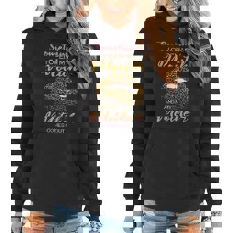 Leopard Plaid Sometimes I Open My Mouth My Mother Comes Out Women Hoodie | Seseable CA