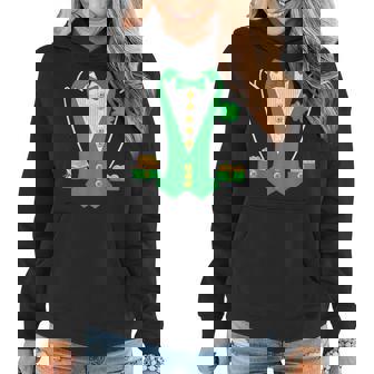 Leprechaun Tuxedo Patricks Day Diy Irish Halloween Costume Women Hoodie - Seseable