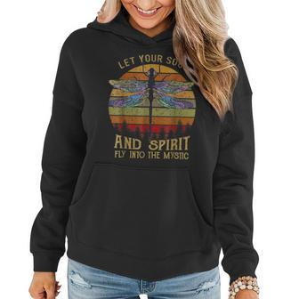 Let Your Soul And Spirit Fly Into The Mystic Dragonfly Women Hoodie | Mazezy
