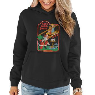 Lets Catch Santa Vintage Funny Christmas Women Hoodie - Monsterry UK