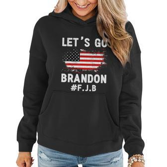 Lets Go Brandon Lets Go Brandon Us Flag Colors Funny Women Hoodie - Monsterry CA