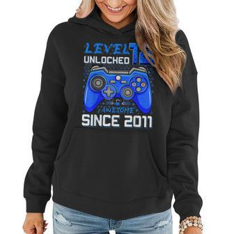 Level 12 Unlocked Awesome Since 2011 12Th Birthday Gaming V3 Women Hoodie - Seseable