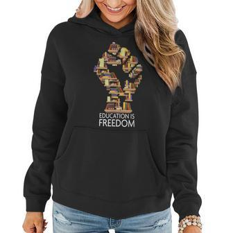 Library Book Hand Black History Month African American Pride V2 Women Hoodie - Seseable