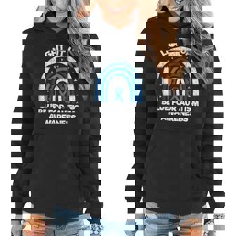 Light It Up Blue For Autism Awareness Blue Puzzle Rainbow Women Hoodie | Mazezy