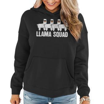 Llama Alpaca Animal Squad Funny Gift Women Hoodie | Mazezy