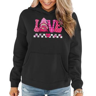 Love Gnome Pink Nurse Funny Valentines Day Nursing Gifts Women Hoodie - Seseable