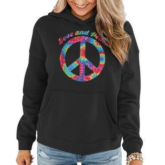 Love Peace 60Er 70Er Jahre Hippie Frieden Kostüm Tie Dye Frauen Hoodie - Seseable