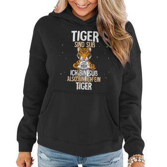 Lustiges Tiger Hoodie Tiger sind süß, also bin ich ein Tiger, Witziges Spruch-Hoodie - Seseable