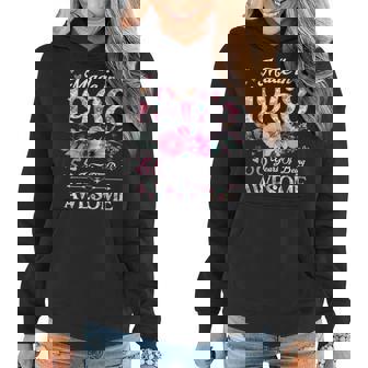 Made In 1968 Floral 55 Years Of Being Awesome 55Th Birthday Women Hoodie - Seseable