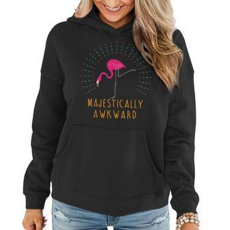 Majestically Awkward Funny Flamingo Novelty Gift Women Hoodie Graphic Print Hooded Sweatshirt - Thegiftio UK