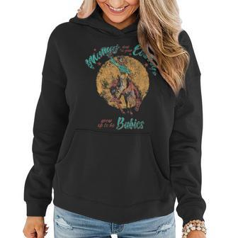 Mama Dont Let Your Babies Grow Up To Be Cowboys Distressed Women Hoodie | Mazezy