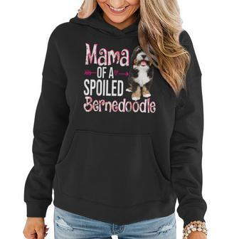 Mama Of A Spoiled Bernedoodle Happy Mothers Day Floral Dog Women Hoodie - Thegiftio UK