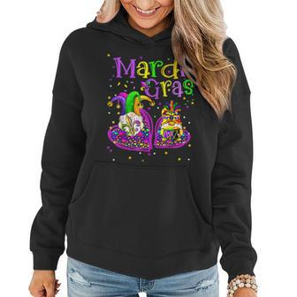 Mardi Gras 2023 Girls Mask Beads Carnival Party Gnome Women Hoodie - Seseable